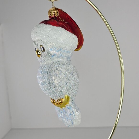 Christopher Radko Glass Owl On Moon Christmas Ornament Hooo Knew - Picture 3 of 8